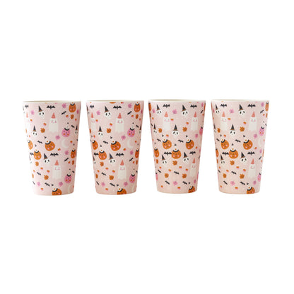 Pink Halloween Icons Reusable Tumblers (Set of 4)