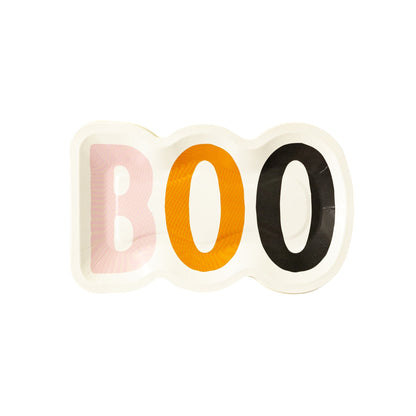 Hey Pumpkin Boo Shaped Paper Plate