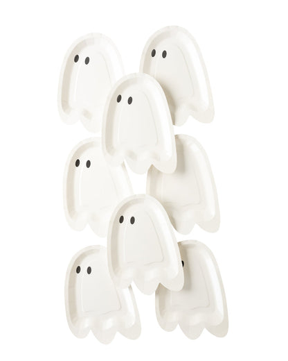 Hey Pumpkin Ghost Shaped Paper Plate