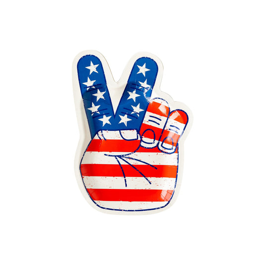 PEACE FLAG HAND PLATE