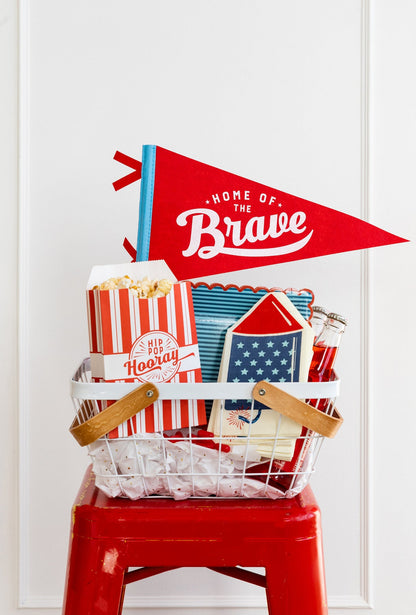 OCCASIONS BY SHAKIRA - HOME OF THE BRAVE FELT PENNANT BANNER