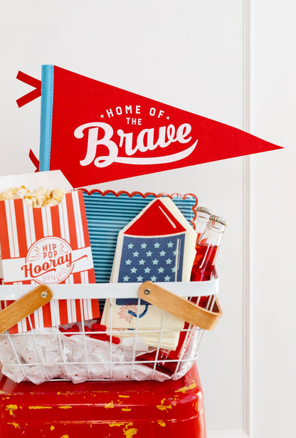 OCCASIONS BY SHAKIRA - HOME OF THE BRAVE FELT PENNANT BANNER