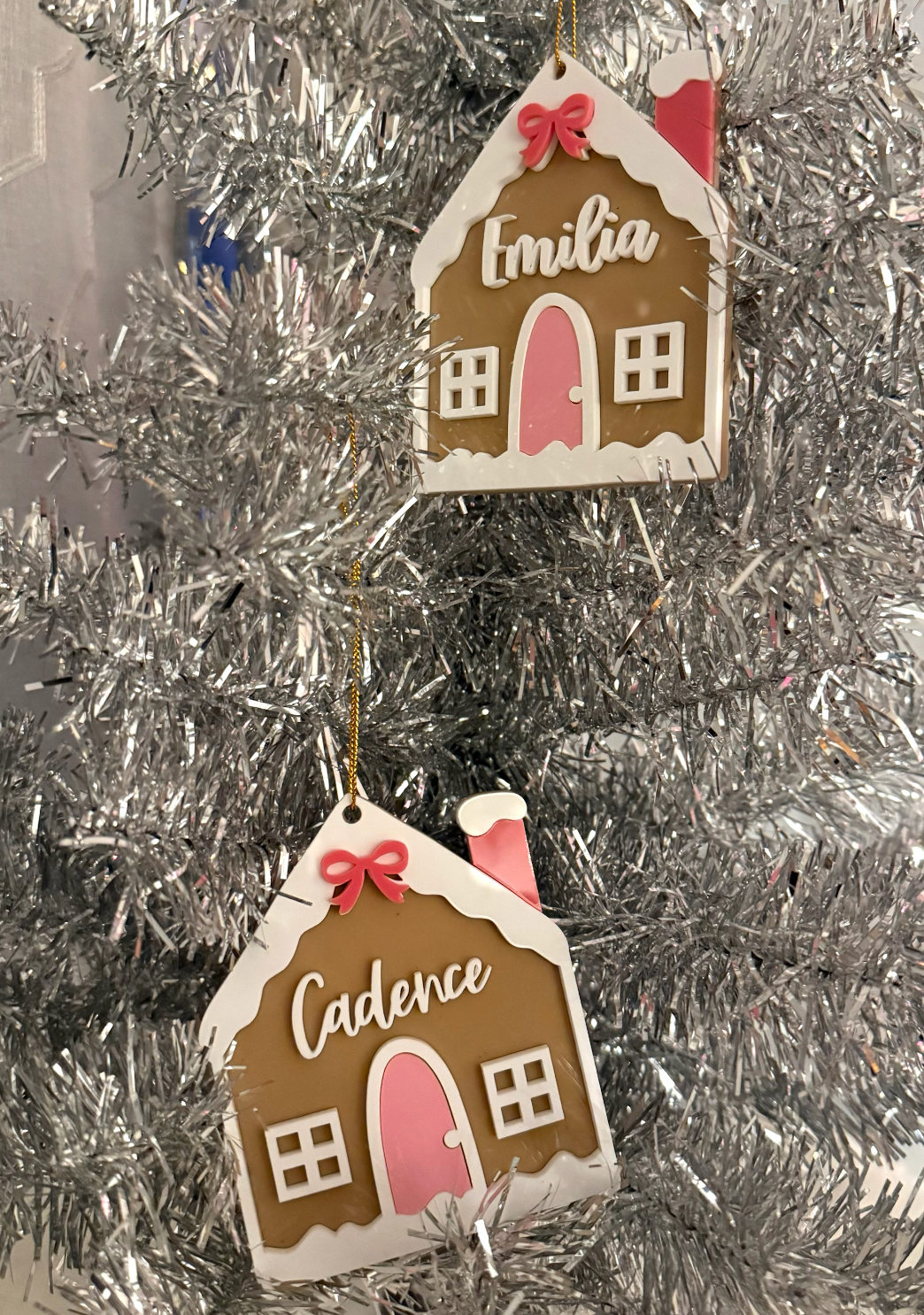 Personalized Gingerbread House Ornament / Place Setting
