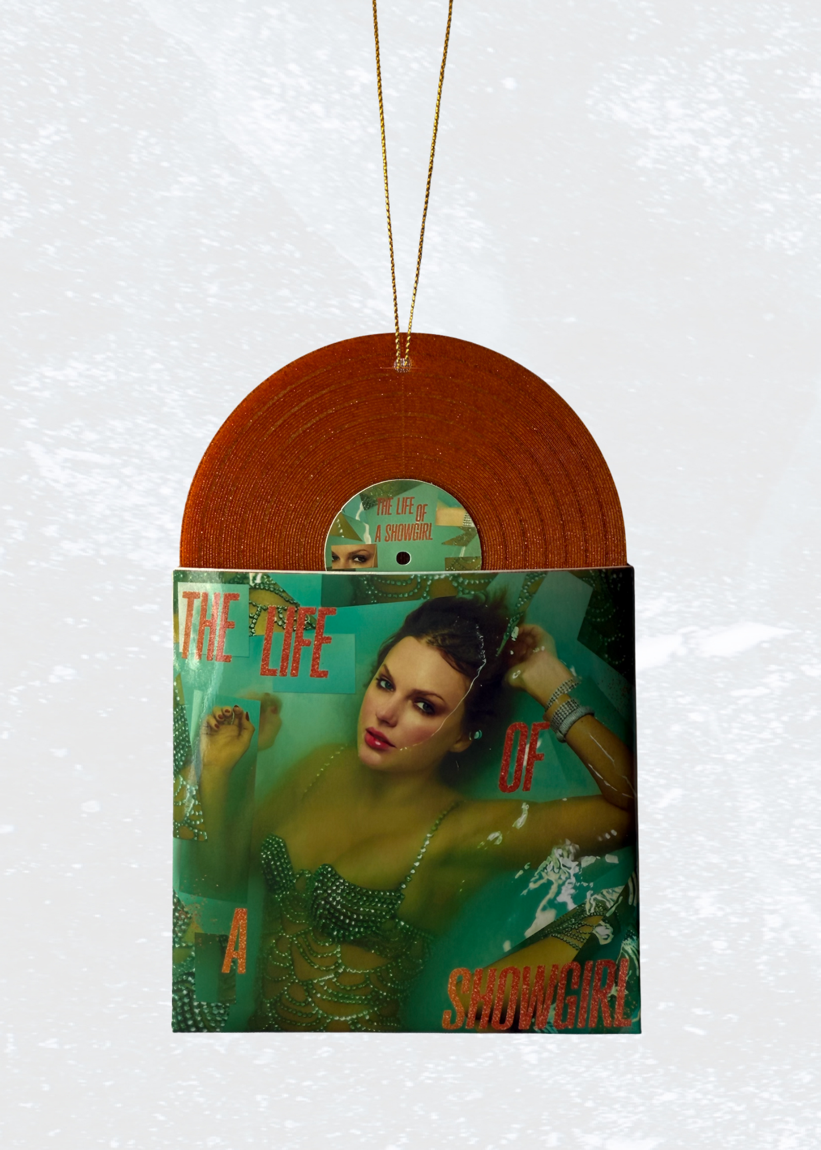 T.S. Life of a Showgirl Vinyl Record Ornament