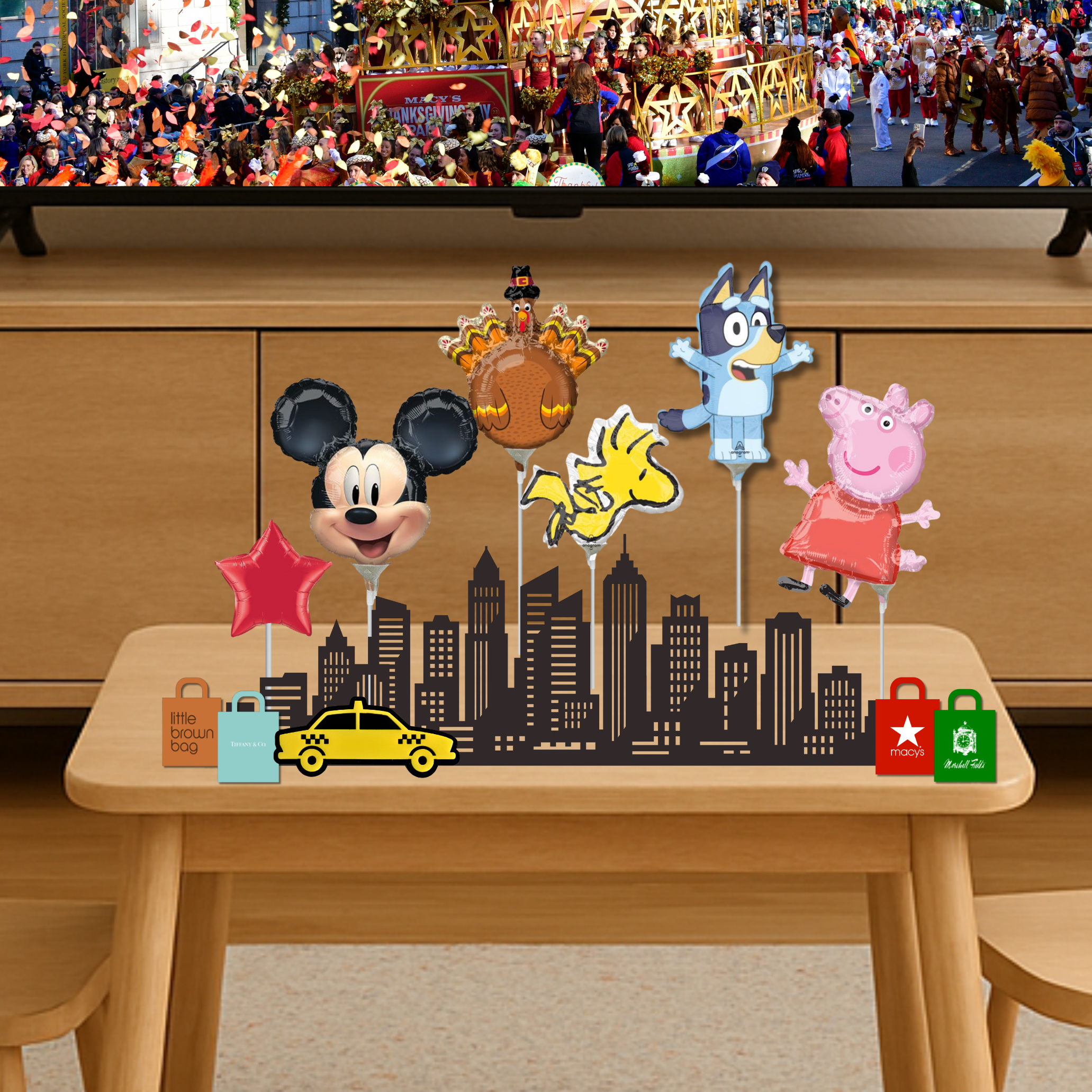 NYC Skyline Accessory Pack - Shopping Bags & Taxi