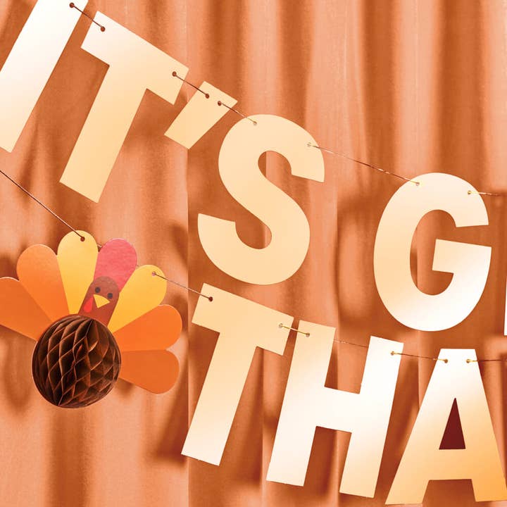PRESALE: It's Giving Thanks Banner - 3D Paper Banner Thanksgiving