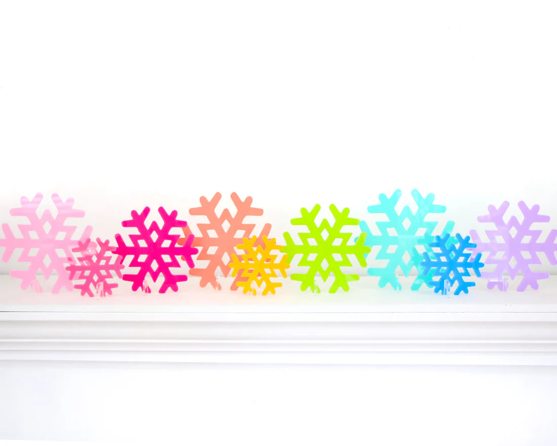 PREORDER: Acrylic Snowflakes - Set of 3 (Choose Color)