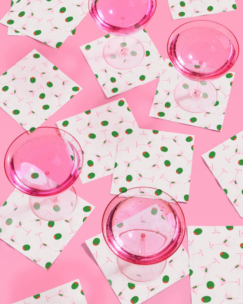 Martini Napkins - 25 paper napkins, birthday bachelorette party