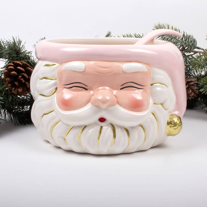 PREORDER: Pink Santa Punch Bowl & Ladle