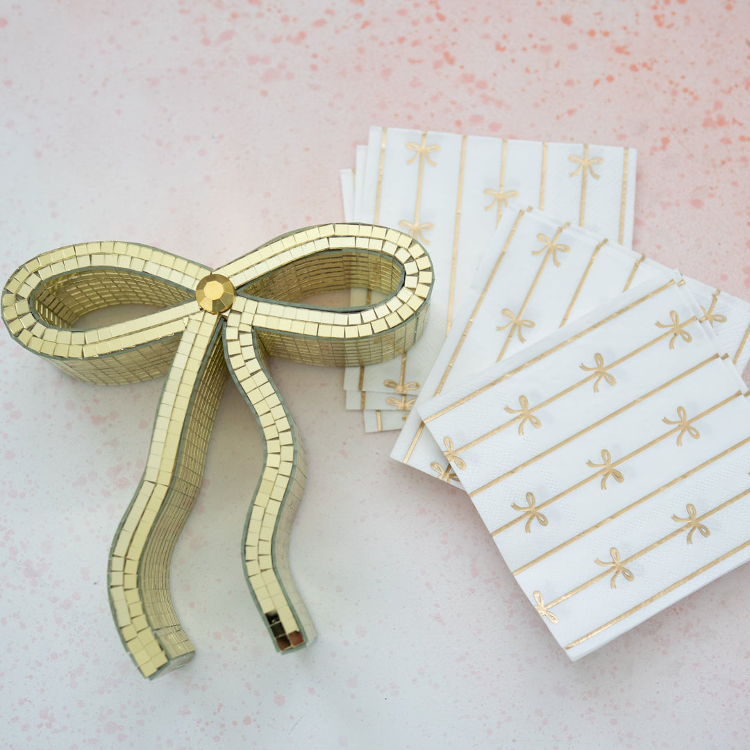PRESALE: Gold Signature Bow Small Napkins