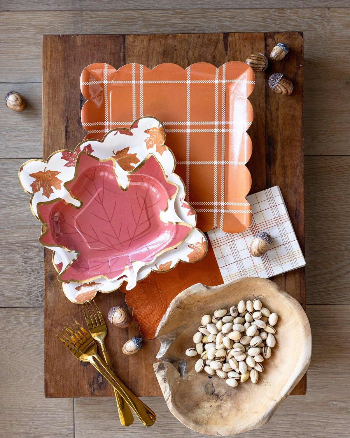 Rust Windowpane 10" Paper Plate