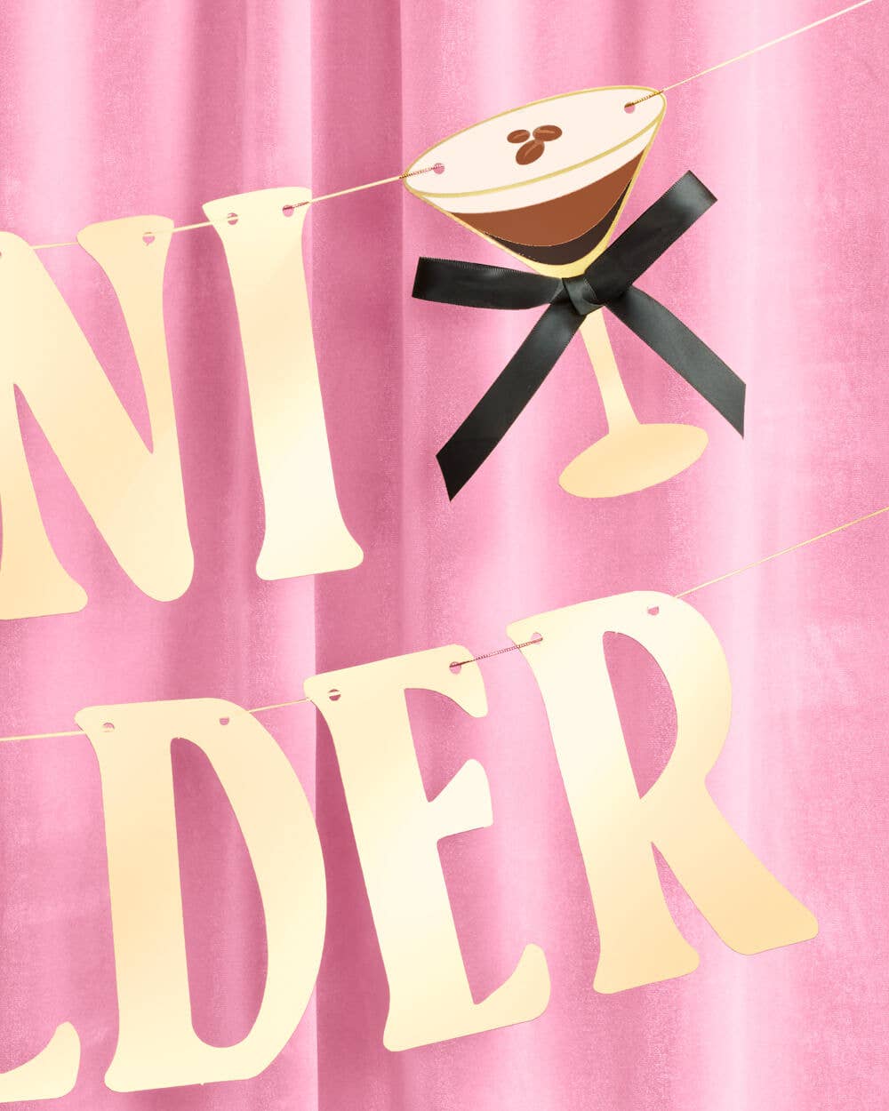 Espresso Tini Bit Older Banner - gold foil banner