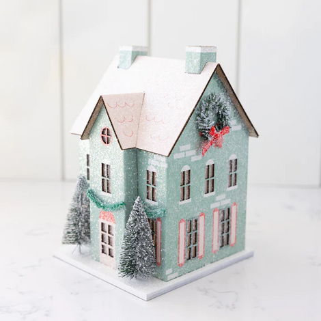 VIL1052 - VILLAGE CHRISTMAS PAPER HOUSE DECORATION