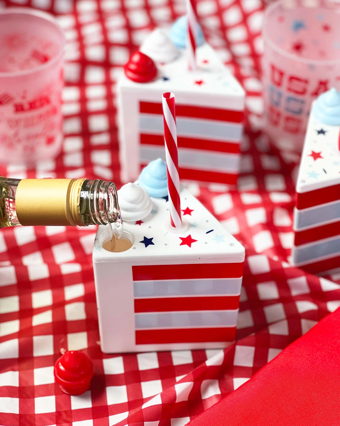 Slice Of Fun Patriotic Sipper Set of 6