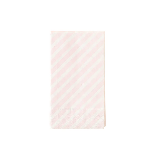 GBD1039 - GINGERBREAD PINK STRIPE PAPER DINNER NAPKIN