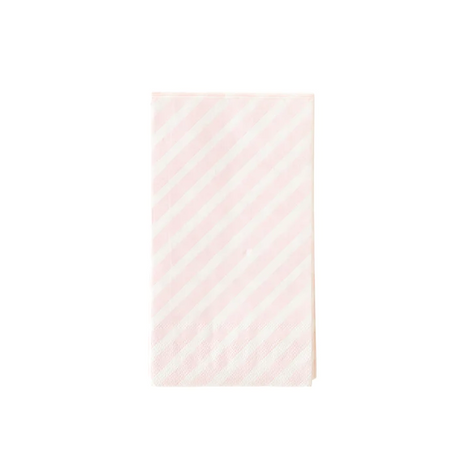 GBD1039 - GINGERBREAD PINK STRIPE PAPER DINNER NAPKIN