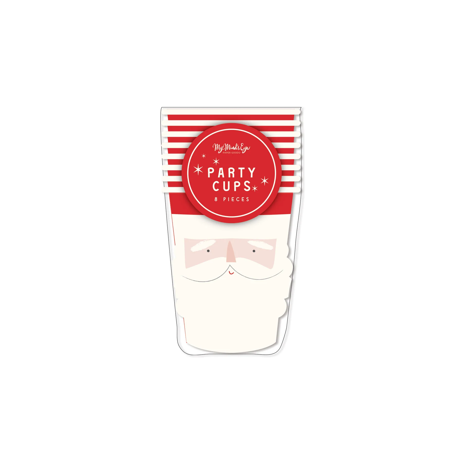 PRESALE SHIPPING MID OCTOBER - BEC1012 - BELIEVE SANTA FACE WITH HANDLE PAPER PARTY CUP