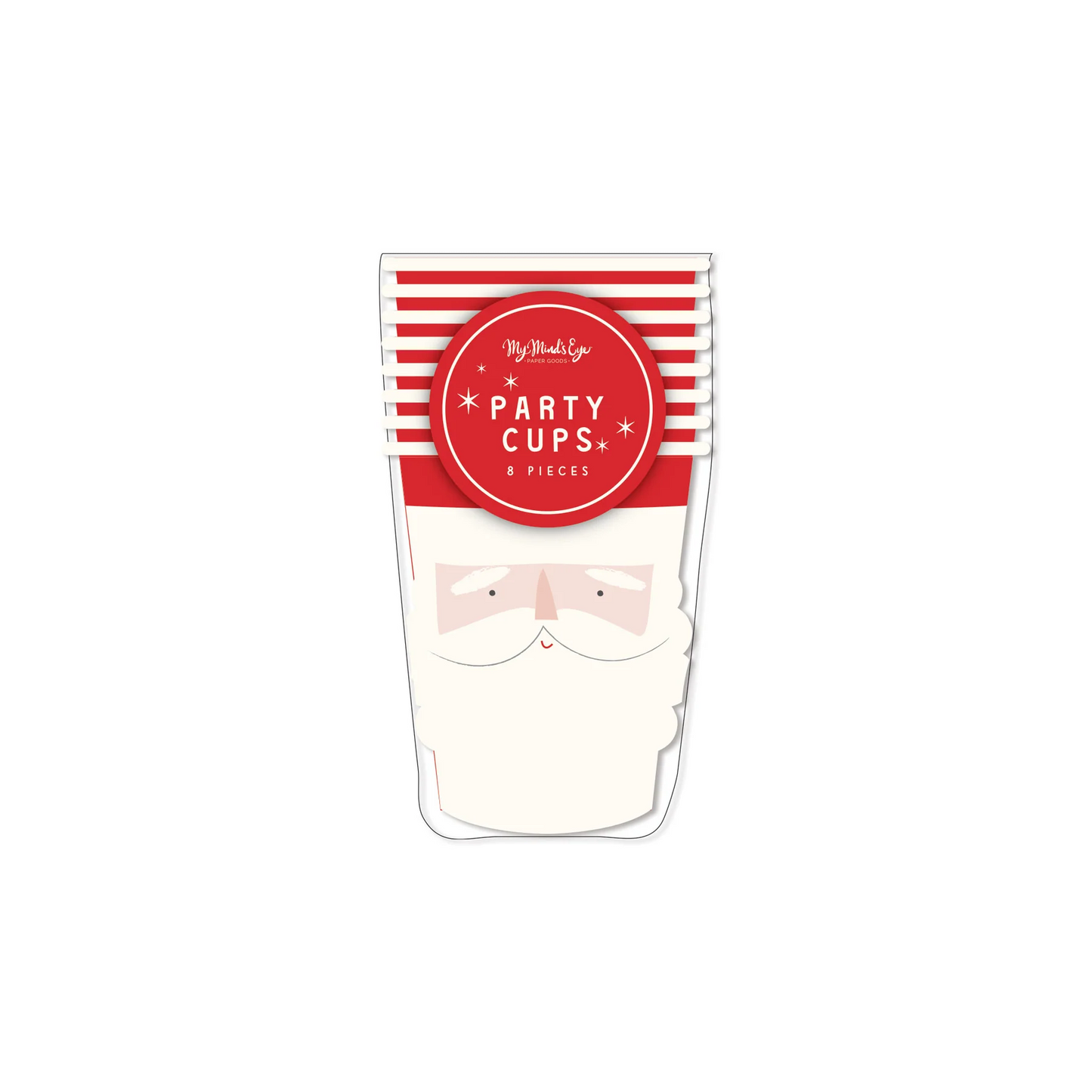 PRESALE SHIPPING MID OCTOBER - BEC1012 - BELIEVE SANTA FACE WITH HANDLE PAPER PARTY CUP