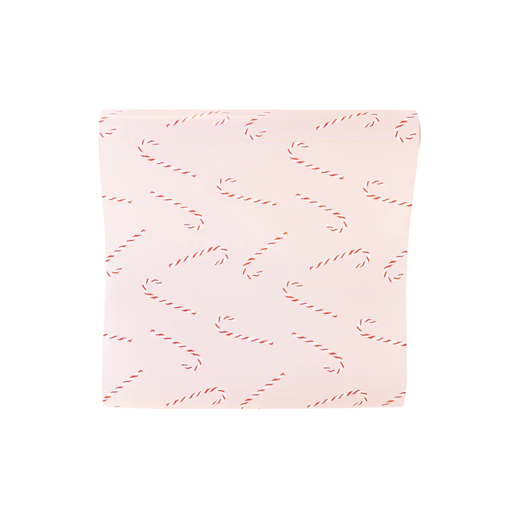 WHM1020 - WHIMSY SANTA CANDY CANE PAPER TABLE RUNNER
