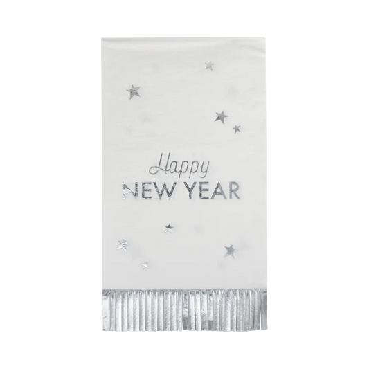 Happy New Year Fringed Dinner Napkin
