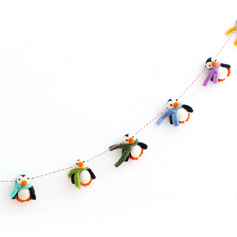 Penguin Felt Garland