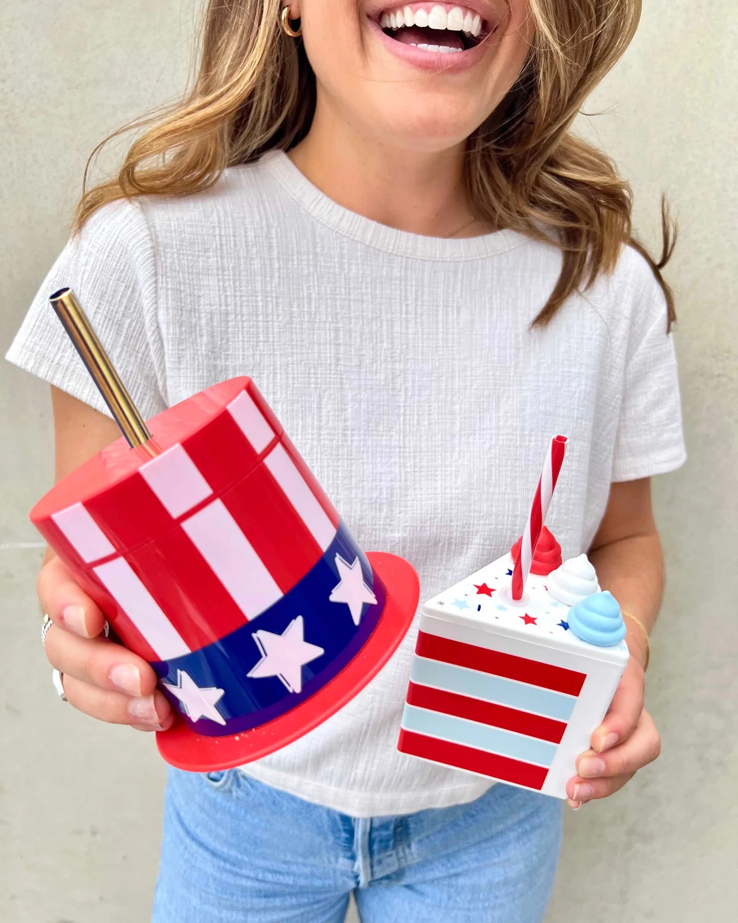 Slice Of Fun Patriotic Sipper Set of 6