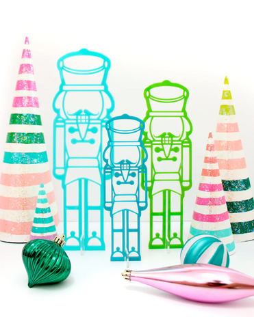 Acrylic Nutcracker Set of 3 (Choose your Colorway)