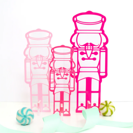 Acrylic Nutcracker Set of 3 (Choose your Colorway)