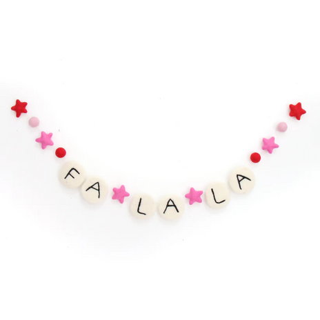 Fa la la Friendship Bracelet Felt Garland