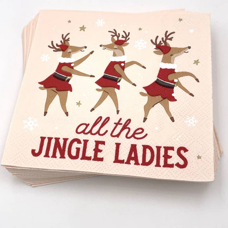 Jingle Ladies Cocktail Napkins