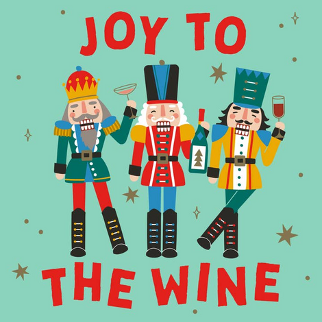 Holiday Cocktail Napkins | Joy To the Wine Nutcracker - 20ct