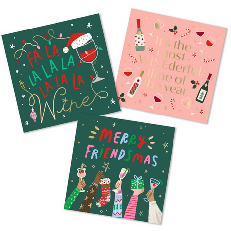 Christmas Cocktail Napkins | Merry Friendsmas - Foil - 20ct