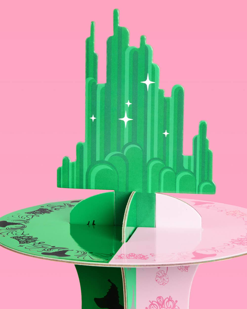 Emerald City Cupcake Tower - 3 tiered display, witch dessert