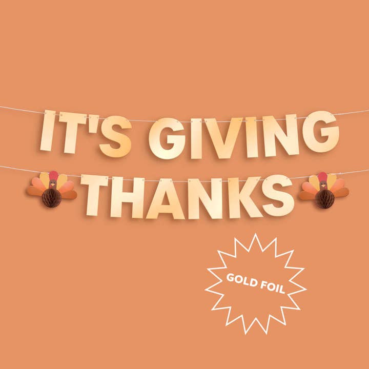 PRESALE: It's Giving Thanks Banner - 3D Paper Banner Thanksgiving