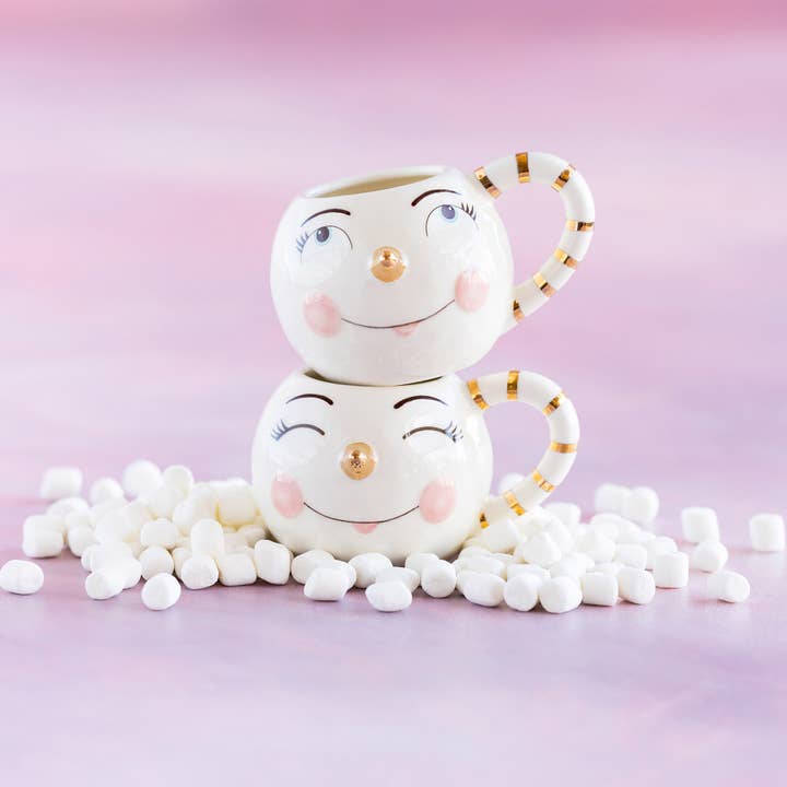 PRESALE: Glitterville Holly Jolly Mug Set of 2Ceramic, 3.25" X 5.25"