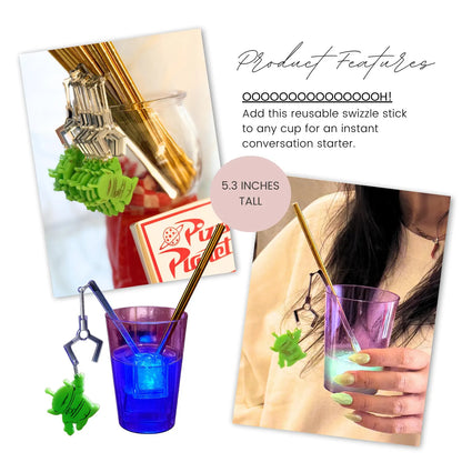 Pizza Planet Alien Swizzle Stick: Toy Story Inspired Party Drinkware