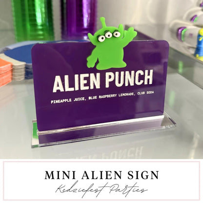 Pizza Planet Alien Mini Sign l Toy Story Inspired Party