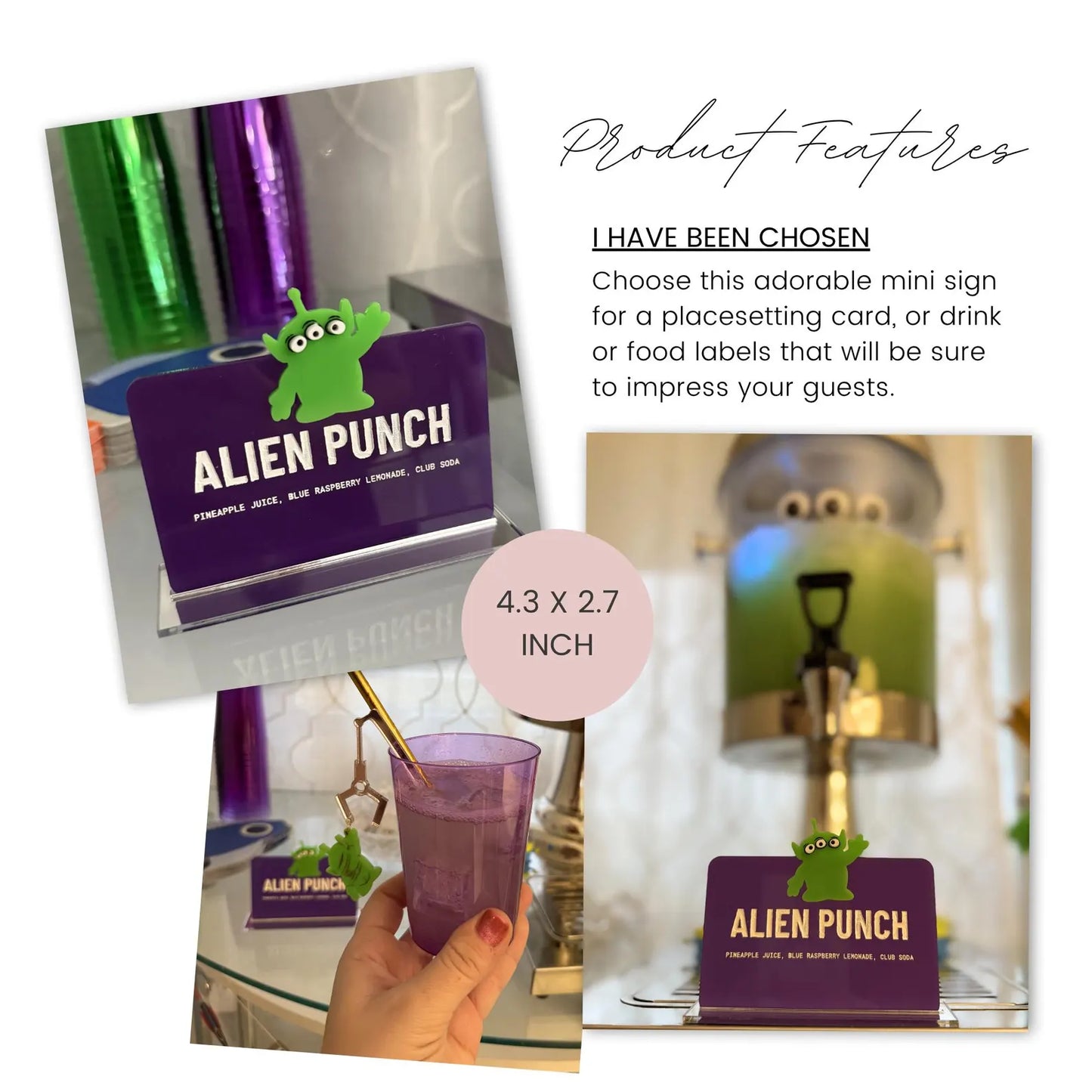 Pizza Planet Alien Mini Sign l Toy Story Inspired Party