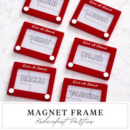 Etch-A-Sketch Magnetic Frame: Toy Story Inspired Party Favor, Retro Toy Decor