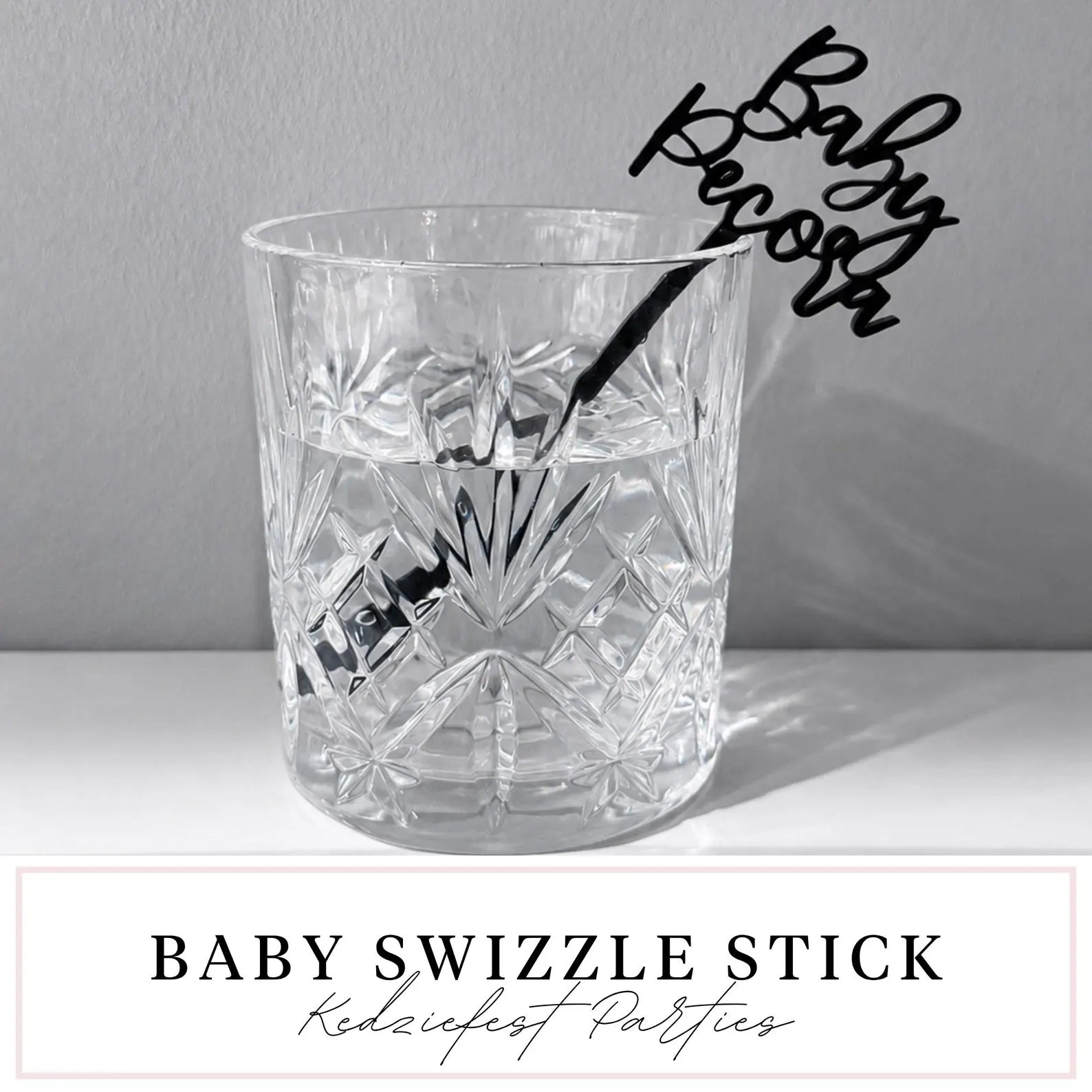 Custom Name Swizzle Stick: Diaper Party Cocktail Drink Stirrer