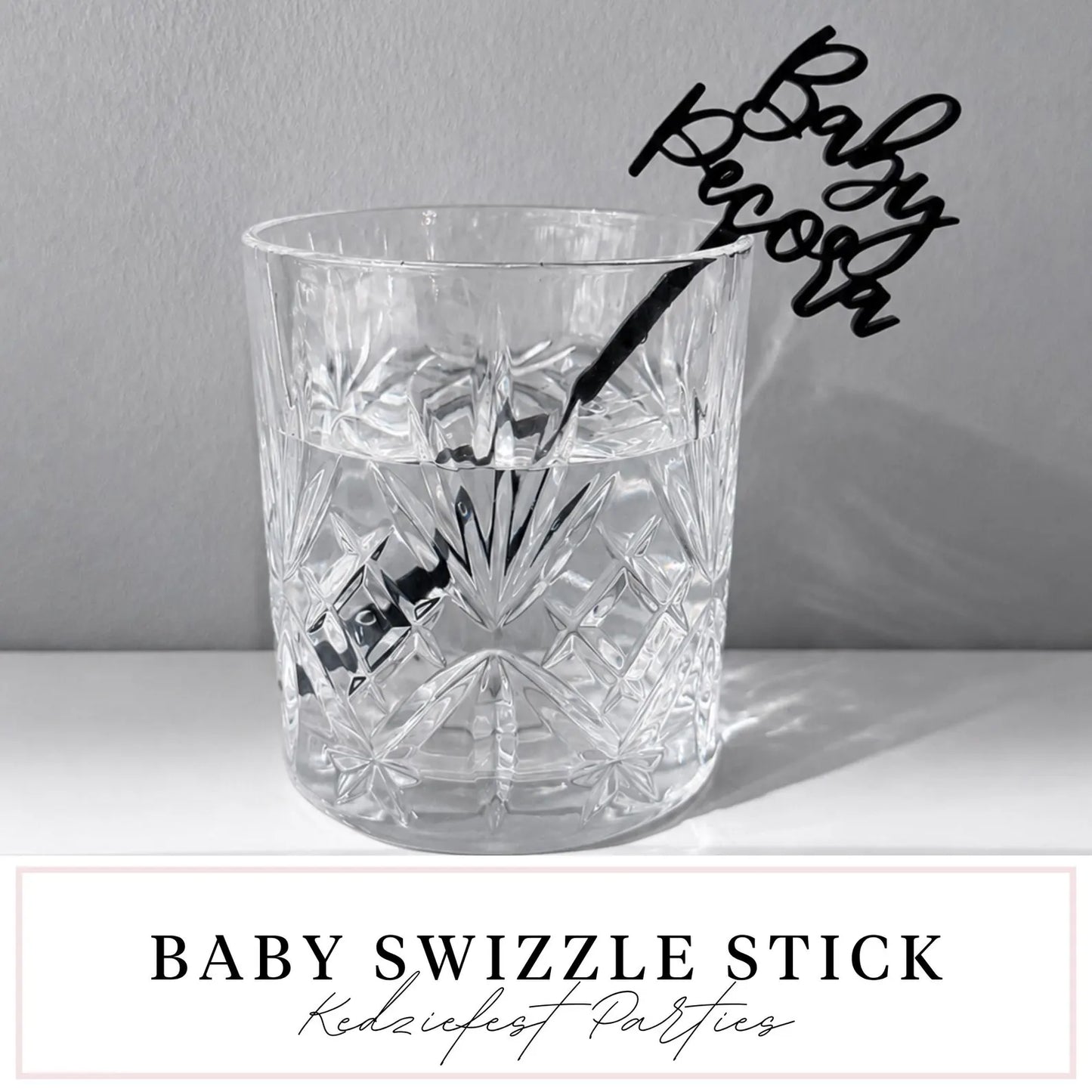 Custom Name Swizzle Stick: Diaper Party Cocktail Drink Stirrer