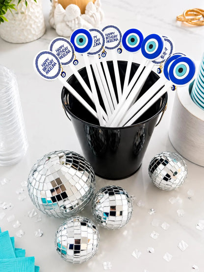 Evil Eye Swizzle Stick Set of 6