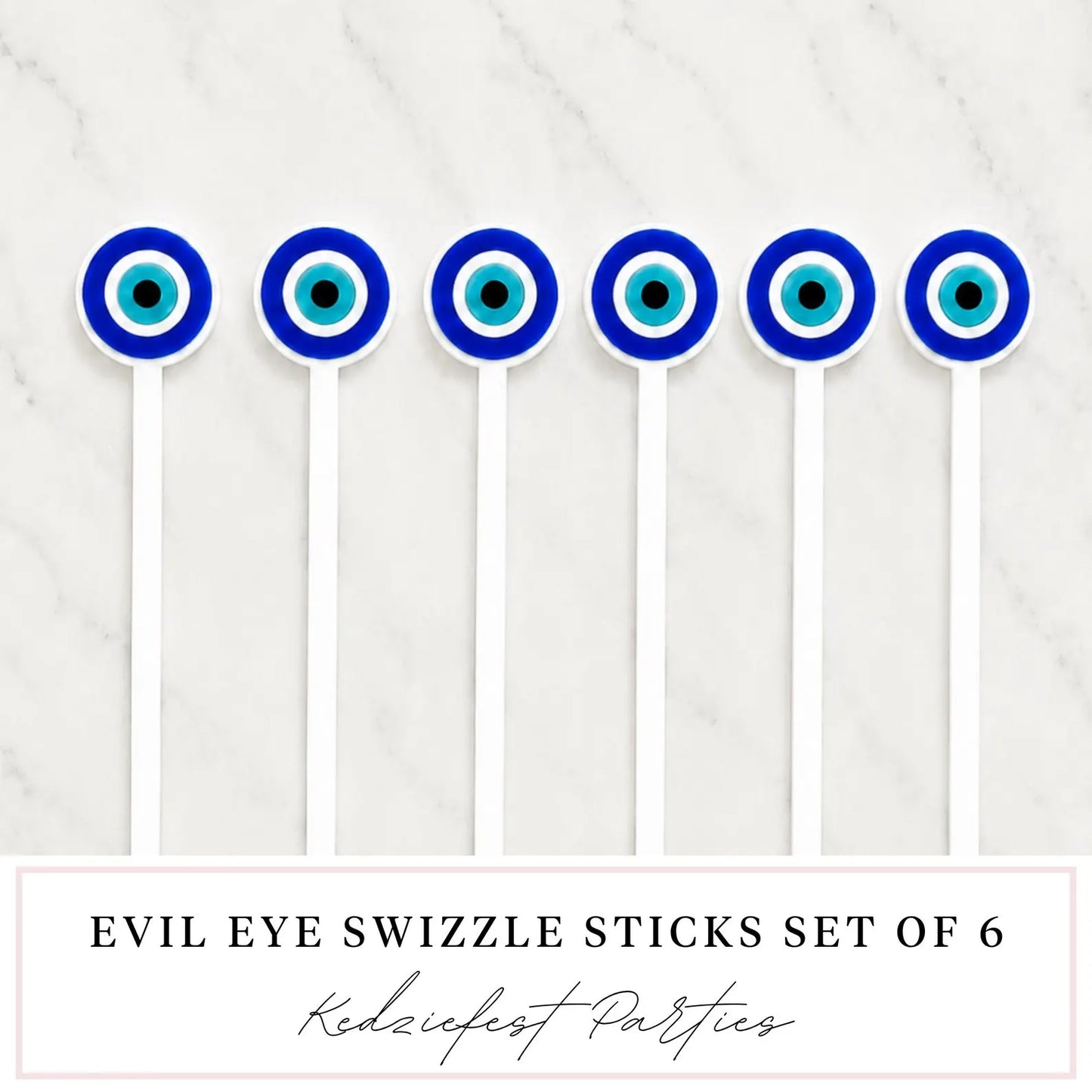Evil Eye Swizzle Stick Set of 6 - Eye