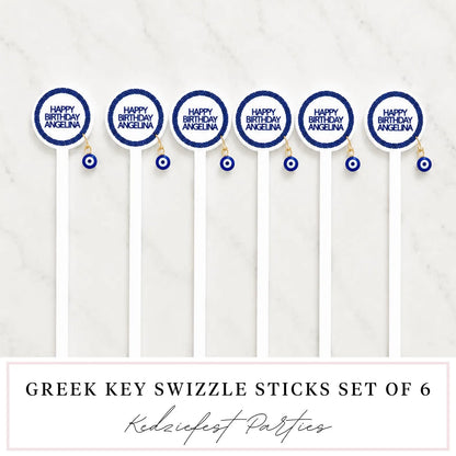 Evil Eye Swizzle Stick Set of 6