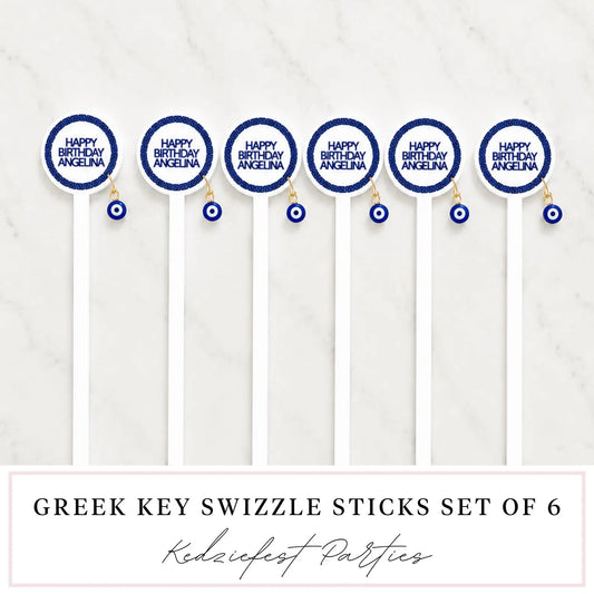 Evil Eye Swizzle Stick Set of 6