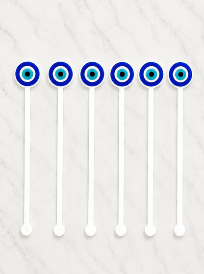 Evil Eye Swizzle Stick Set of 6 - Eye