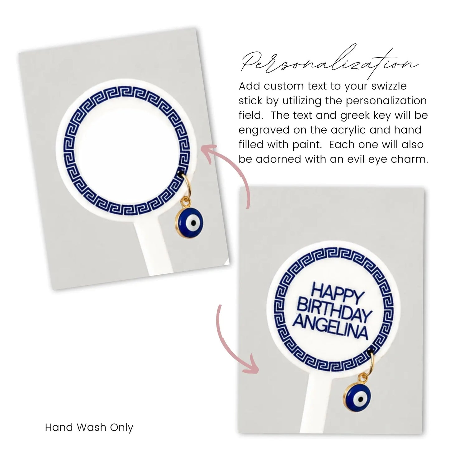 Evil Eye Swizzle Stick Set of 6