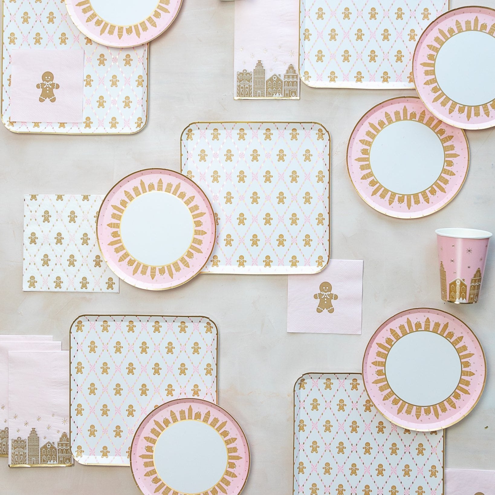 PRESALE: Pink Gingerbread Large Plates