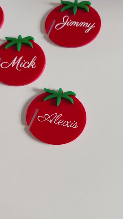 Tomato Drink Charms - La Dolce Vita l Wedding, Bridal/Baby Shower Drink Markers l Euro Summer l Placesetting