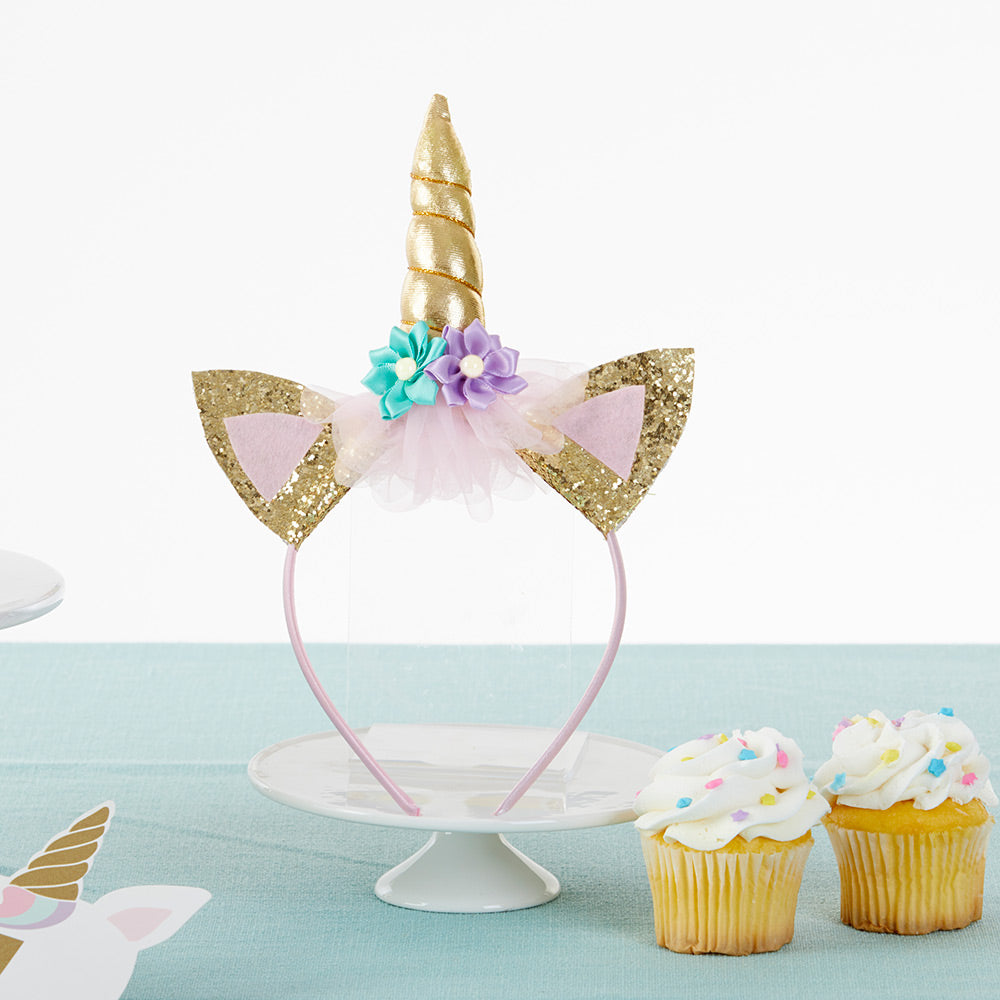 Gold Glitter Unicorn Happy Birthday Decor Kit